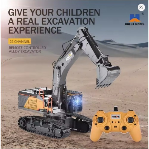 HUINA 1592 RC Excavator 1:14 Scale 22 Channels 2.4G Semi-Alloy